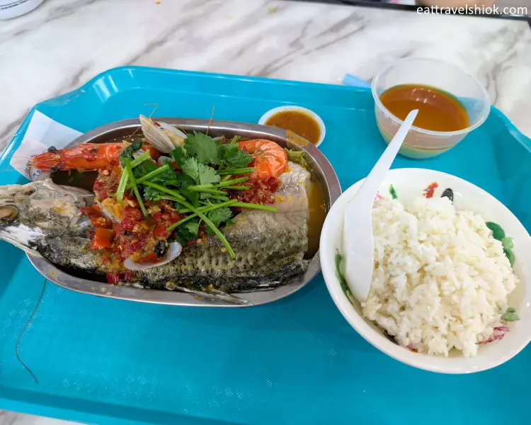 TOTOFISH 多多魚 3 Steamed Seabass with Chopped Chilli Set Meal with Lala and Sea Prawn