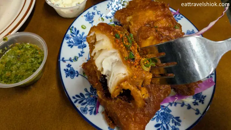 The insides of the Baja Fish Bite