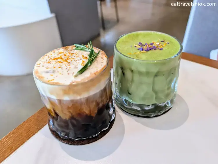 Ice Citrus Snow Brew & Genmaicha Osmanthus Latte